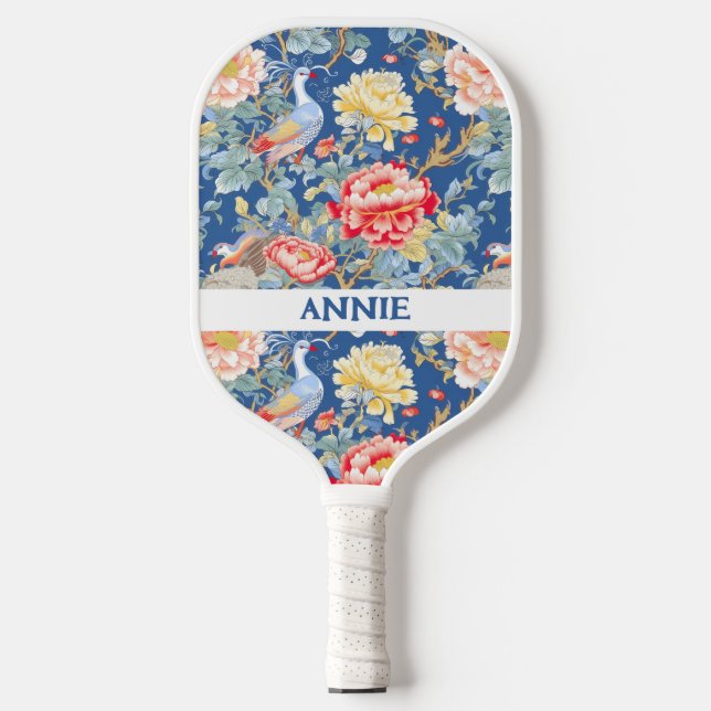 Classic Chinoiserie Personalized Pickleball Paddle (Front)