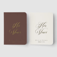 Classic Choco Brown Ivory Calligraphy Wedding