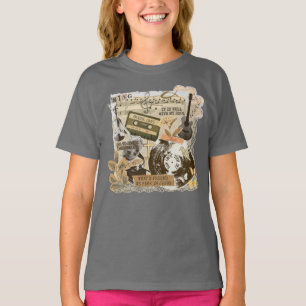 Classic Christian Hymns Songs Music Collage T-Shirt