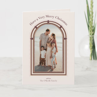 Classic Christmas Arched Holiday Photo Card