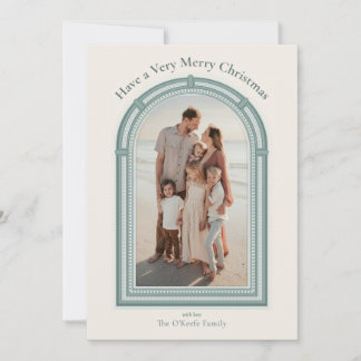 Classic Christmas Arched Holiday Photo Card