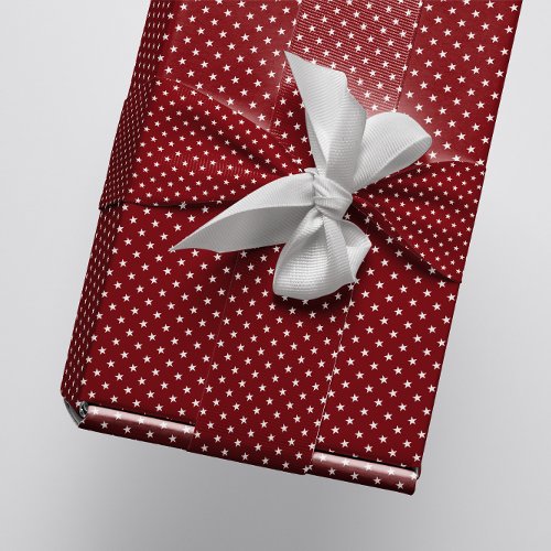 Classic Christmas Burgundy Stars Multi Wrapping Paper