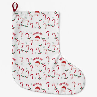Classic Christmas Candy Cane Large Christmas Stocking