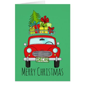 Classic Christmas Car With Gifts by PortoSabbiaNatale at Zazzle
