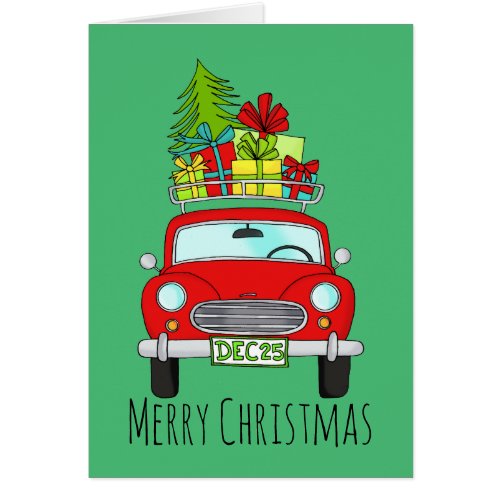 Classic Christmas Car with Gifts