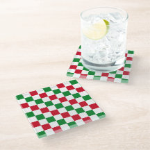 Classic Christmas Checkerboard Pattern