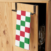 Classic Christmas Checkerboard Pattern