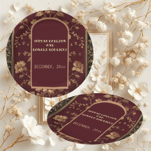 Classic Christmas Chinoiserie Traditional Wedding Paper Plates