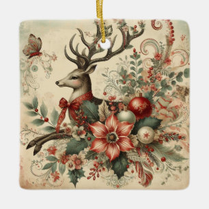 Classic Christmas Deer Ornament