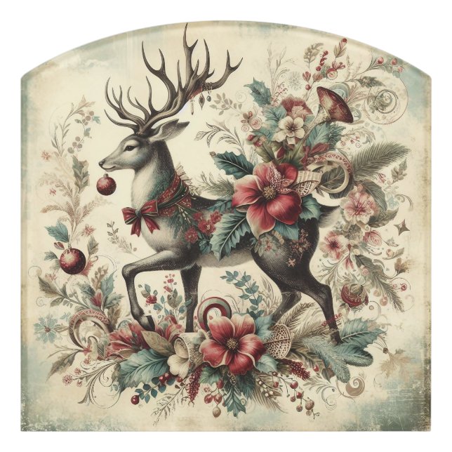 Classic Christmas Deer Sign (Contour Front)