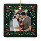 Classic Christmas Floral Frame Photo
