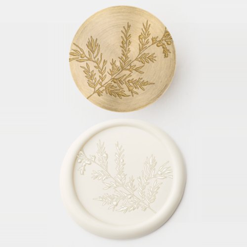 classic christmas floral holiday wax seal stamp