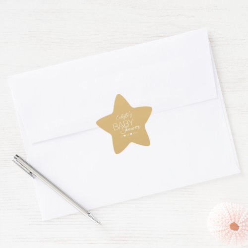 Classic Christmas Gold Baby Shower Envelope Seal