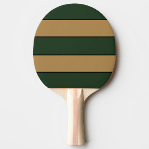 Classic Christmas Green And Gold Stripes Ping Pong Paddle