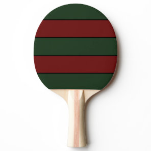 Classic Christmas Green And Red Stripes Ping Pong Paddle