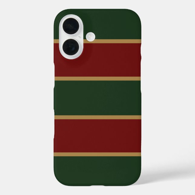 Classic Christmas Green And Red With Gold Trim Case-Mate iPhone Case (Back)