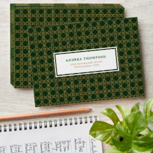Classic Christmas Heritage Green Plaid Envelope