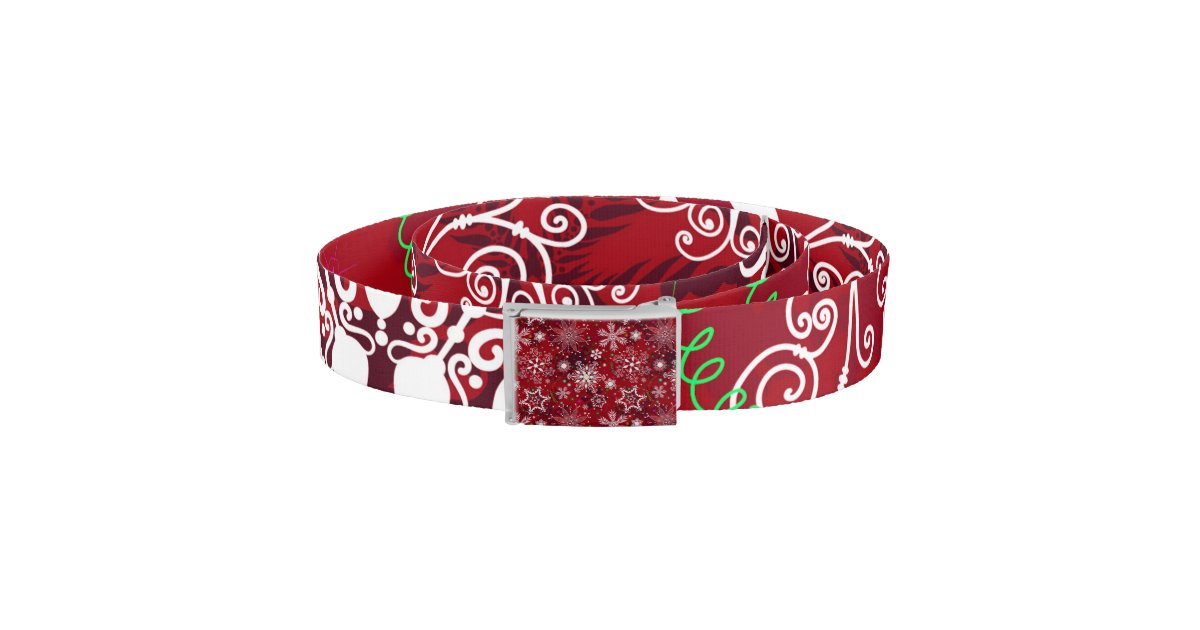 red holiday belt