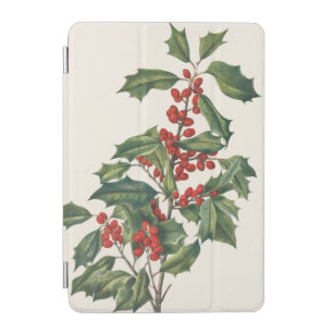 Classic Christmas Holly with Red Berries Art iPad Mini Cover