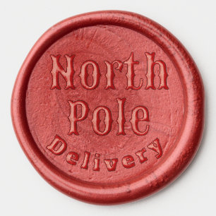 Classic Christmas North Pole Wax Seal Stickers 