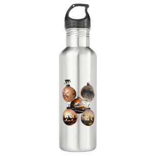 Classic Christmas Ornament Assortment Stainless Steel Water Bottle