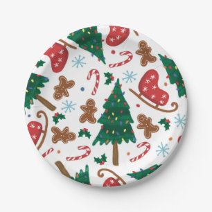 Classic Christmas Paper Plates