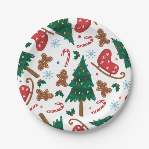 Classic Christmas  Paper Plates