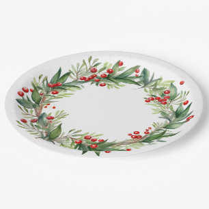 Classic Christmas Paper Plates