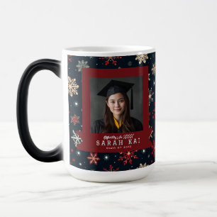 Classic Christmas Pattern Senior Year Grad Color Morph Mug