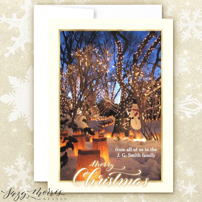 Classic Christmas Photo Flat Tall Card (Creator Uploaded)