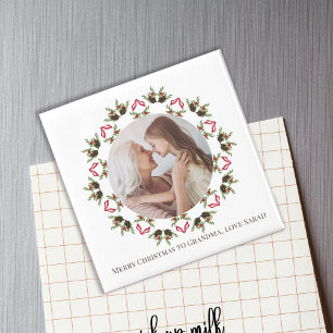 Classic Christmas Photo Template Magnetic Magnet