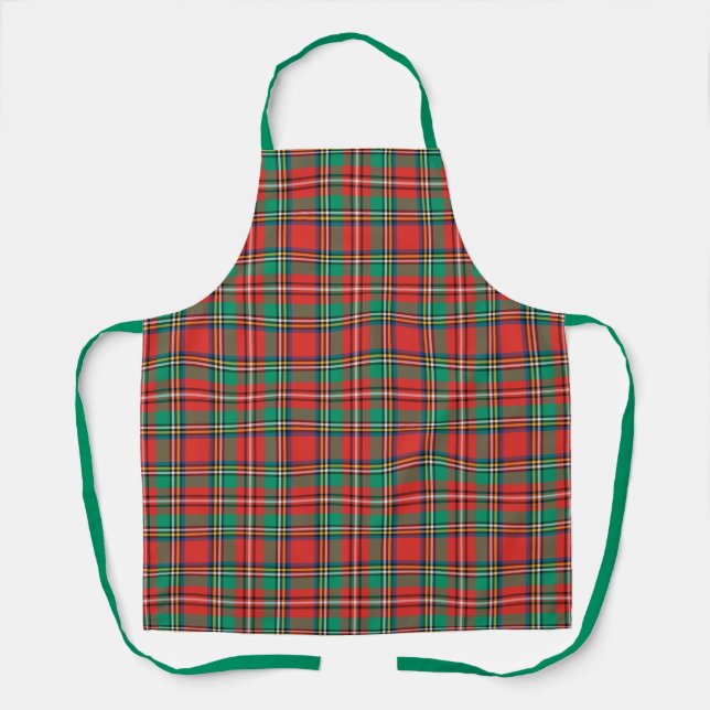 Classic Christmas Plaid Apron (Front)