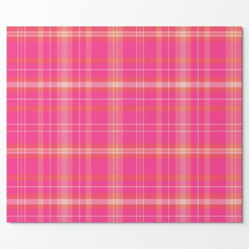 Classic Christmas Plaid collection Pink Collection Wrapping Paper