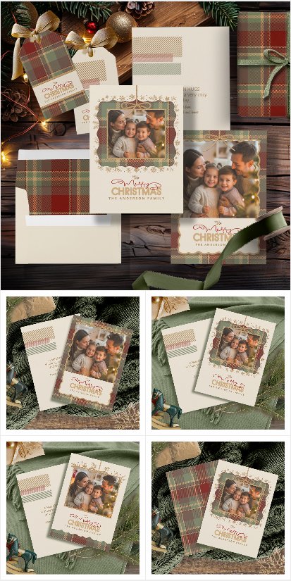 Classic Christmas Plaid Collection Red Green