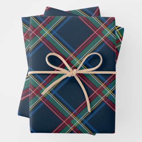 Classic Christmas plaid colorful holiday Wrapping Paper Sheets