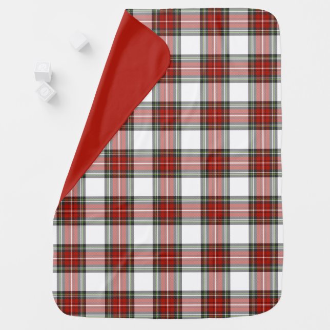 Classic Christmas Plaid Pattern Baby Blanket (In Situ)