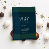 Classic Christmas plaid simple holiday party