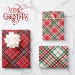 Classic Christmas Plaids Green Red 3 Coordinating Wrapping Paper Sheets<br><div class="desc">Classic Christmas Plaids Green Red 3 Coordinating Wrapping Paper Sheets</div>