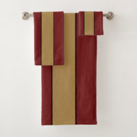 Classic Christmas Red And Gold Stripes