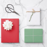 Classic Christmas Red White Green Solid Color Chic Wrapping Paper Sheets<br><div class="desc">Classic Christmas set of three wrapping paper sheets in red,  white and green solid colors.</div>