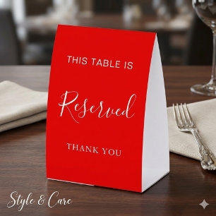 Classic Christmas Reserved Display Paper Table Tent