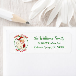 Classic Christmas Santa Claus Return Address Label