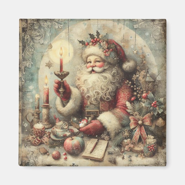 Classic Christmas Santa Magnet (Front)