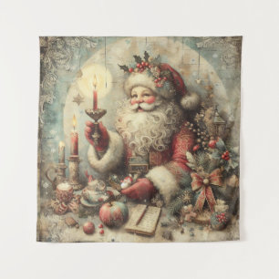 Classic Christmas Santa Tapestry