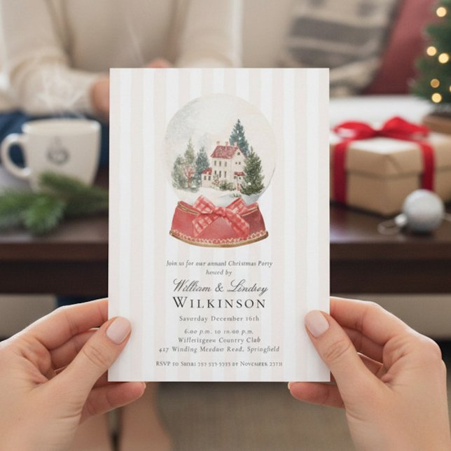 Classic Christmas Snow Globe Invite (Creator Uploaded)