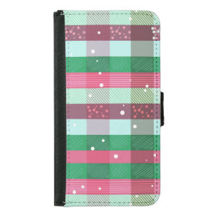 Classic Christmas Stripes Pattern Samsung Galaxy S5 Wallet Case