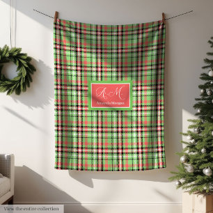 Classic Christmas Tartan Blanket Holiday Throw