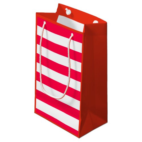 Classic Christmas Template Red White Striped Small Gift Bag