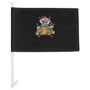 Classic Christmas Tis The Season Odie Arlene Car Flag