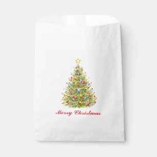 Classic Christmas Tree Favor Bags Merry Christmas